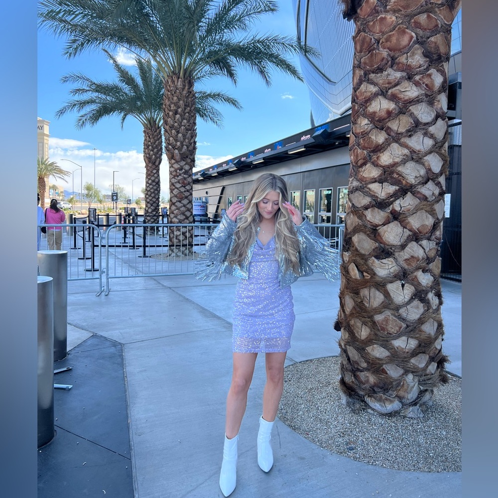 Purple sparkly dress